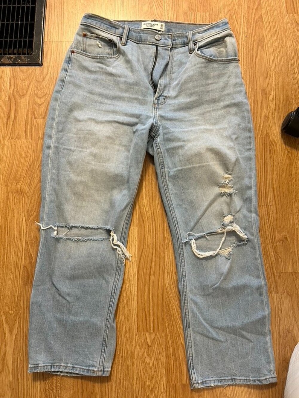 Abercrombie the ankle straight ultra high rise jeans